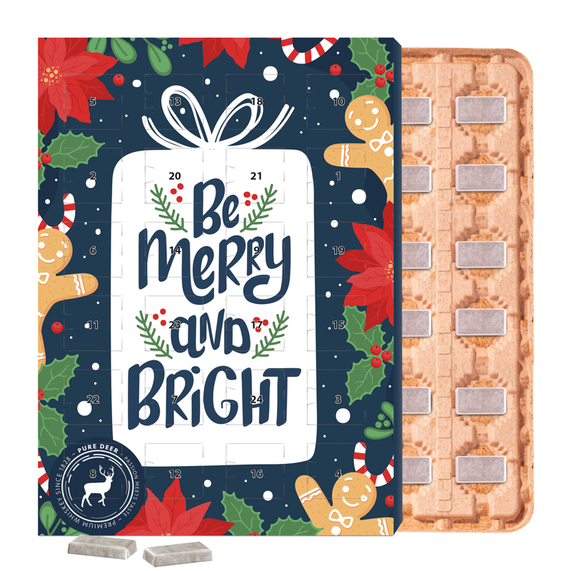 Brand wall advent calendar ECO, cardboard inlay, mini chocolate bars - Image 2