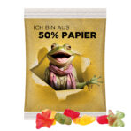 Maxi bag 50g, white foil with approx. 50 % paper content, Trolli fruit jelly gums plane - Slika 2
