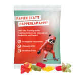 Maxi bag 50g, recyclable paper white, Trolli fruit jelly gums plane - Image 2