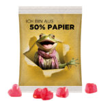 Maxi bag 50g, white foil with approx. 50 % paper content, Trolli fruit jelly gums heart - Image 2