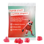 Maxi bag 50g, recyclable paper white, Trolli fruit jelly gums heart - Image 2