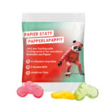 Mini bag 10g, recyclable paper white, Trolli fruit jelly gums bicycle - Image 2