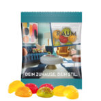 Mini bag 10g, foil transparent, Trolli fruit jelly gums soccer balls - Image 2