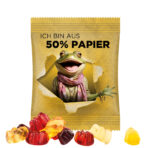 Mini bag 10g, paper foil white, Trolli fruit juice jelly bears, 30% fruit juice - Image 2