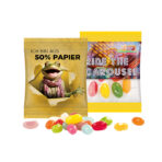 Mini bag 10g, compostable foil transparent, jelly beans