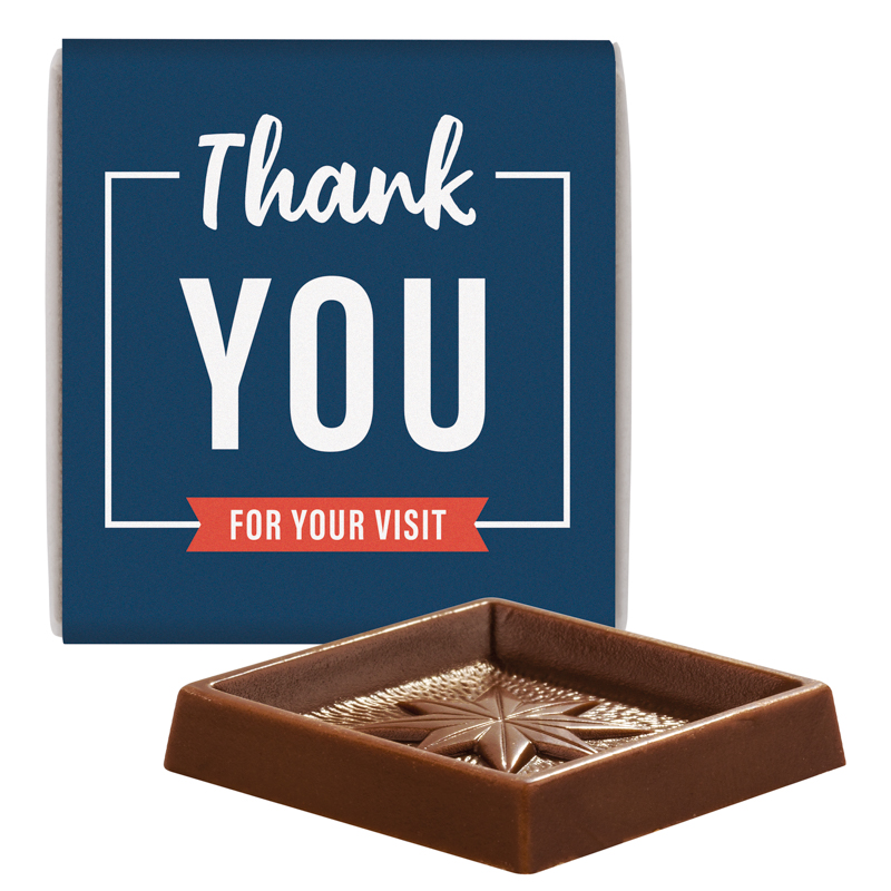 quadrat_taefelchen Chocolate square in jarsine paper - Image 1