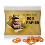 Snack midi bag, white foil with approx. 50 % paper content, salted mini pretzels - Slika 2