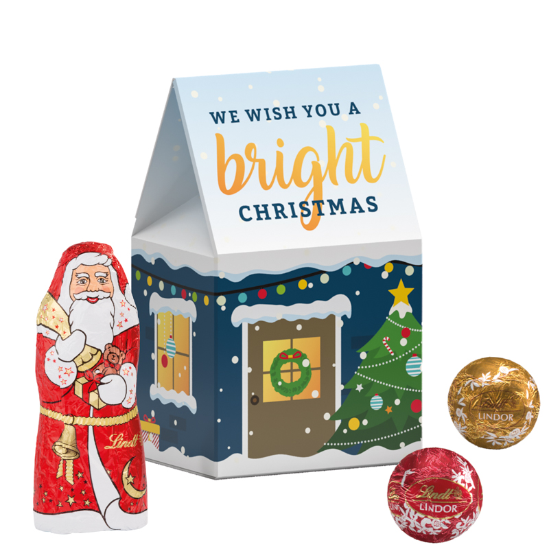 standbodenbox_weihnachten_lindt Stand- Up box, Lindt mini chocolateballs and santa claus - Image 1