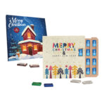 Mini bar advent calendar ECO, cardboard inlay, mini chocolate bars