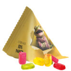 Jelly gums tetrahedron, white foil with approx. 50 % paper content, Trolli fruit jelly gums mobile - Image 2