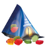Jelly gums tetrahedron, foil transparent, Trolli fruit jelly gums house - Image 2
