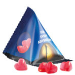 Jelly gums tetrahedron, foil transparent, Trolli fruit jelly gums heart - Image 2