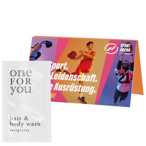 Promotivna kartica duga, šampon za tuširanje