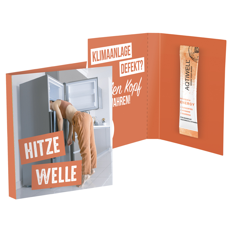 werbekarte_midi_aqtiwell_pfirsich Promotion Card Midi, Aqtiwell® - Image 1