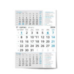 "Poslovni PLAVI S KATOLIČKIM KALENDAROM" neuvezani trodjelni kalendar, 12 list., dim: 29,5x62cm, PVC vrećica, pokazivač, P/50 NZ - Image 2