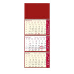 ""Poslovni SIRIO trešnja" trodjelni kalendar, 3x12 list., dim:25x65cm, vrećica, pokazivač, P/50