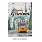 ""VINTAGE GRADOVI" 13 list., dim: 33x55cm, PVC vrećica, P/40, kolor kalendar