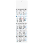 KALENDAR POSLOVNI PETERODIJELNI PLAVO/SIVI 5 - djelni ., 80gr, dim: 27,5x102 cm , spiral., pok, vrećica, P/25