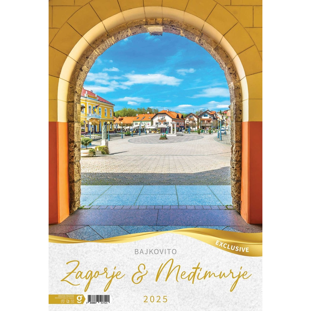 1-02og002099-52d2600a "BAJKOVITO ZAGORJE I MEĐIMURJE" 13 list., dim: 33x55 cm, PVC vrećica, P/40, color kalendar - Slika 1
