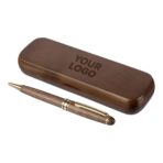 Walnut wooden twist ballpen Noa - Image 12