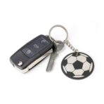 Recycled stainless steel soccer ball keychain Ciro - Slika 5
