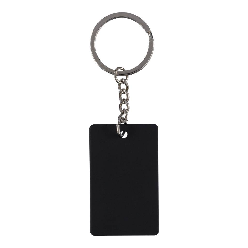 g00G1349498-00G001999999-0 Recycled stainless steel rectangular keychain Jax - Image 1
