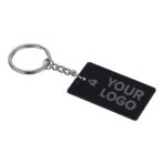 Recycled stainless steel rectangular keychain Jax - Image 6