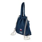 Recycled denim drawstring bag Dex - Image 10