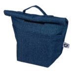 Recycled denim cooler roll-top bag Mira - Slika 4