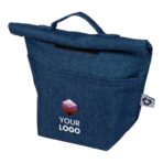 Recycled denim cooler roll-top bag Mira - Slika 5