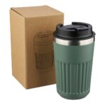 Recycled stainless steel travel mug (400 ml) Chiara - Image 8