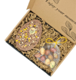 XL Belgian Chocolate Easter Egg with colourful Easter eggs gift box