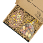 XL Belgian Chocolate Easter Egg with colourful Easter eggs gift box