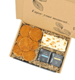 Dutch syrup waffles gift box including a Nougat and Zen Teas.