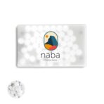 Card shape mint dispenser with sugarfree mints