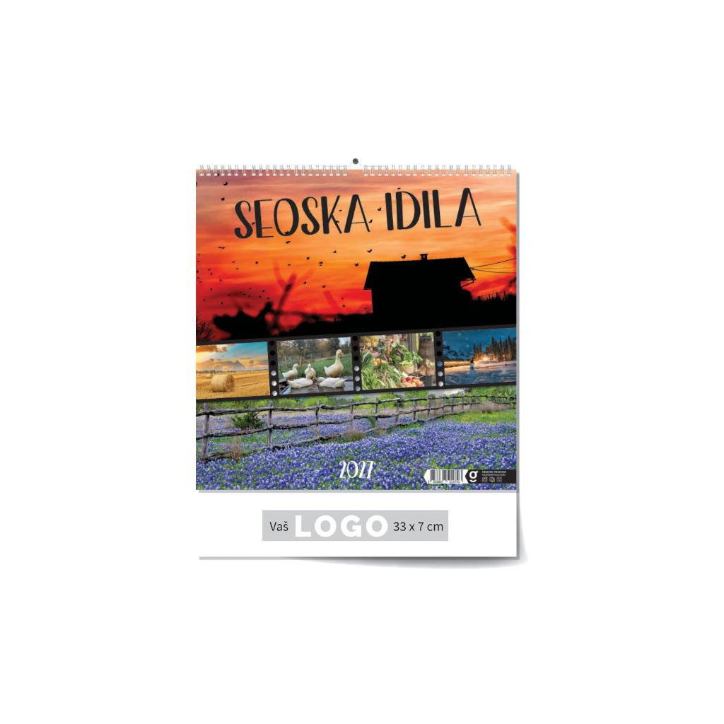 "SEOSKA IDILA" 13 list., dim:  33x40cm, PVC vrećica, P/50, color kalendar