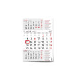""Poslovni CRVENI S KATOLIČKIM KALENDAROM" trodjelni kalendar, 12 list., dim: 29,5x62cm, PVC vrećica, pokazivač, P/50
