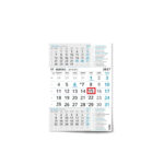 "Poslovni PLAVI S KATOLIČKIM KALENDAROM" trodjelni kalendar, 12 list., dim: 29,5x62cm, PVC vrećica, pokazivač, P/50