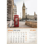 "VINTAGE GRADOVI" 13 list., dim: 33x55cm, PVC vrećica, P/40, color kalendar - Slika 2