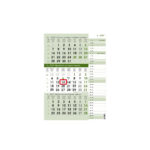 "Poslovni ZELENI PLANER" trodjelni kalendar, 12 list., dim: 29,5x62cm, PVC vrećica, pokazivač, P/50