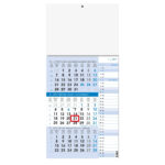 "Poslovni PLAVI planer" trodjelni kalendar, 12 list., dim: 29,5x62cm, PVC vrećica, pokazivač, P/50