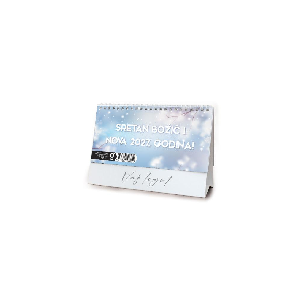 0-02og006667-a8dc8c14 "POSLOVNI SIVO - PLAVI" 13 list., dim: 20,5x14,5 cm, stolni kalendar, koverta, P/50 - Image 1