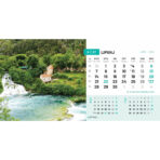 "NACIONALNI PARKOVI HRVATSKE" 13 list., dim: 20,5x14,5 cm, stolni kalendar, koverta, P/50 - Slika 12