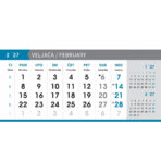 "POSLOVNI SIVO - PLAVI" 13 list., dim: 20,5x14,5 cm, stolni kalendar, koverta, P/50 - Image 4