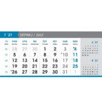 "POSLOVNI SIVO - PLAVI" 13 list., dim: 20,5x14,5 cm, stolni kalendar, koverta, P/50 - Image 6