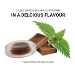 Chocolate-mint sweet, fllled, in compostable white wrapper - Image 3