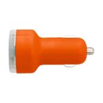 Plastic car power adapter with two USB ports