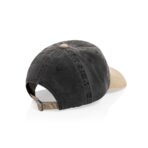 BEAU AWARE™ Washed 6 panel 270gsm cotton twill two tone cap - Image 3