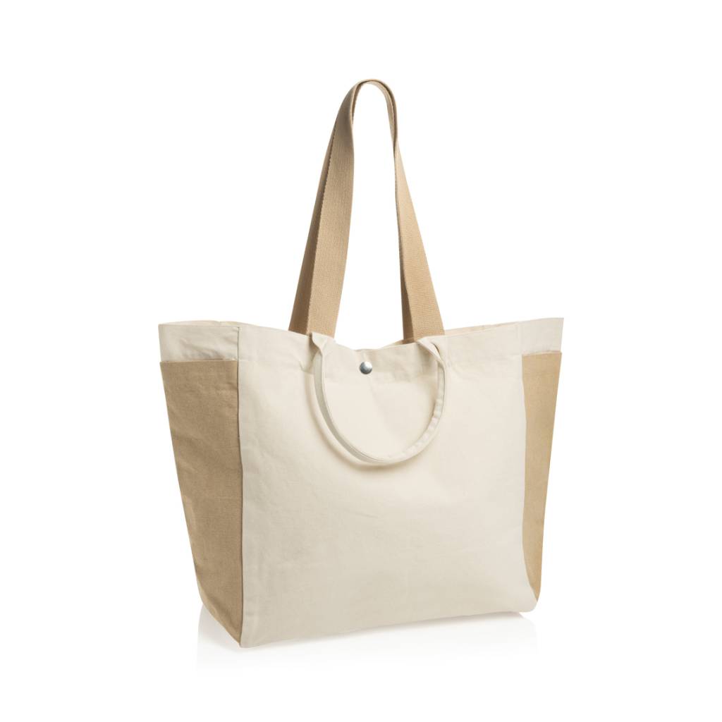 x00P763.56-P763.5600-1 BEAU AWARE™ 400gsm recycled canvas all-round shopper - Image 1